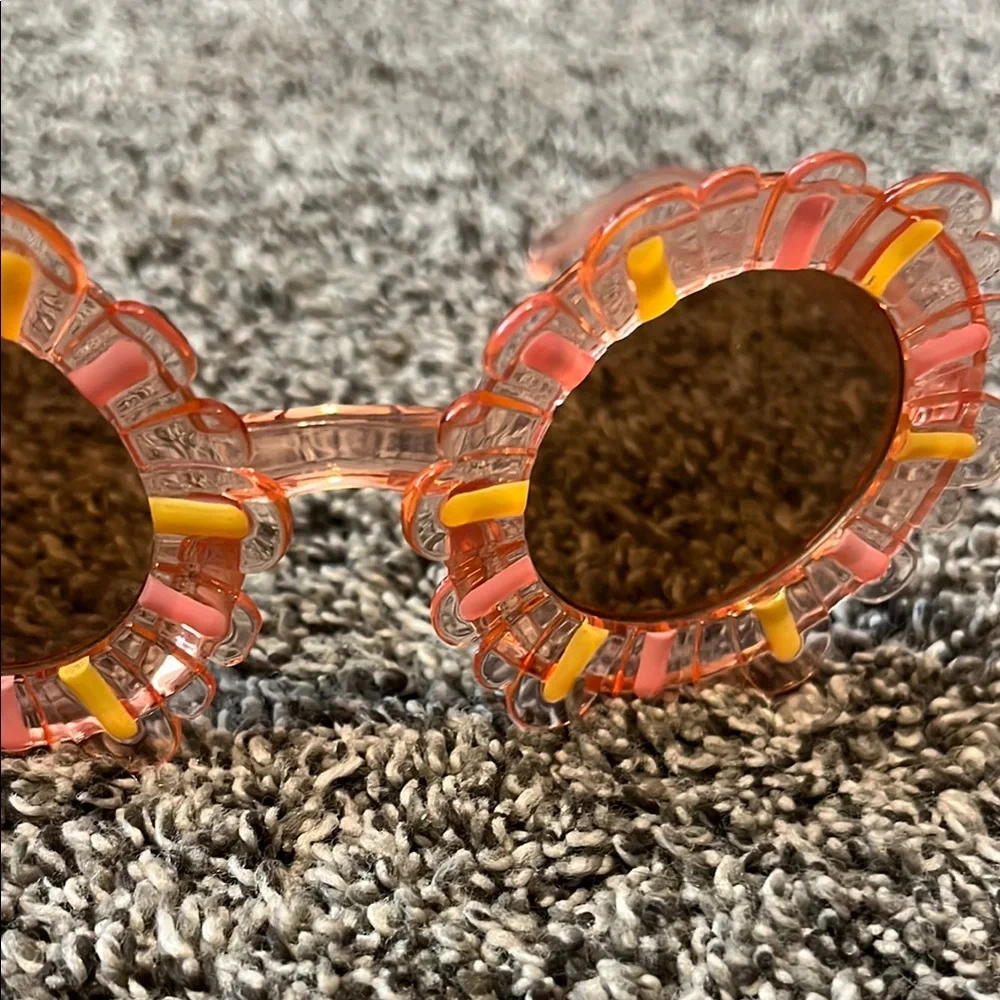 Sunburst Pink and Yellow Sunglasses- little girls skinny jeans